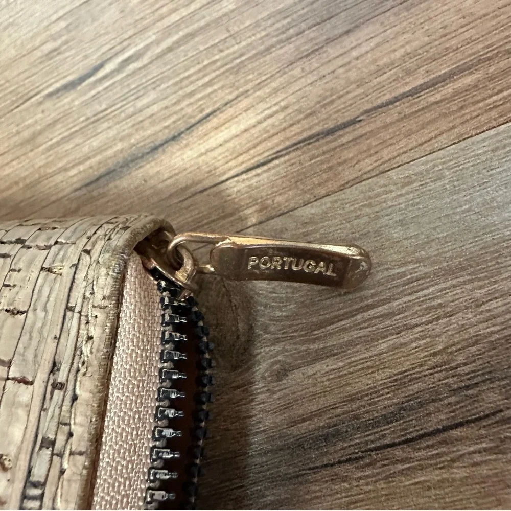 Portugal cork wallet women’s 7.5” by 4” tan classic